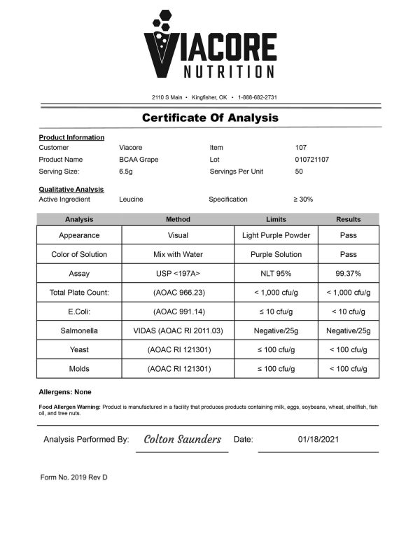 BCAA Grape 325g – 50 servings - Image 3