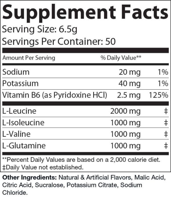 BCAA Lemon Lime 325g – 50 servings - Image 2