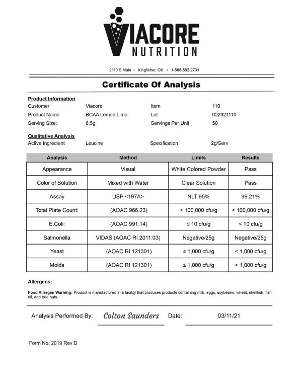 BCAA Lemon Lime 325g – 50 servings - Image 3